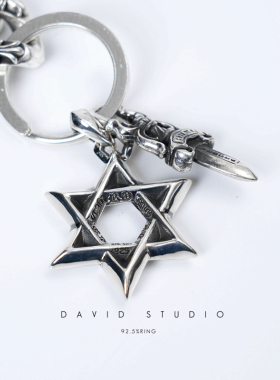 尅罗心钥匙扣Davidstudio925纯