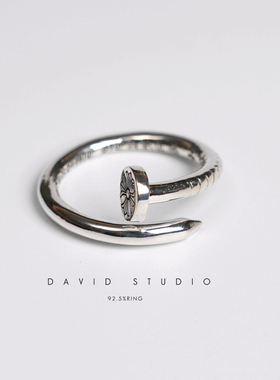 david尅罗心s925纯银情侣戒指