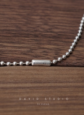 davidstudio925纯银情侣款项链