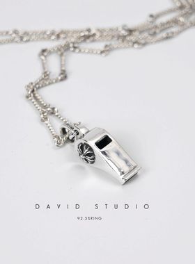 新款纯银迷你MINI小口哨项链