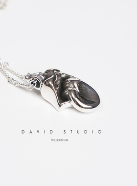 david全手工s925纯银ins做旧项链
