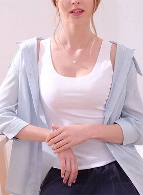 Solid color plus size women's suspender 纯色无袖大码女士吊带