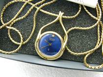 90s Tibetan Blues West Railway City Ladies necklace Waimeter hanging table quartz citizen