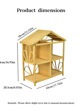 微缩藤编棉花娃娃家具套装