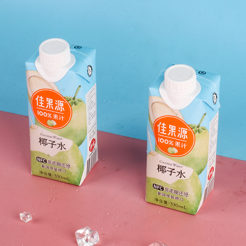 佳果源泰国进口100%NFC1L/330ml椰子水补充电解质0添加 - 图1