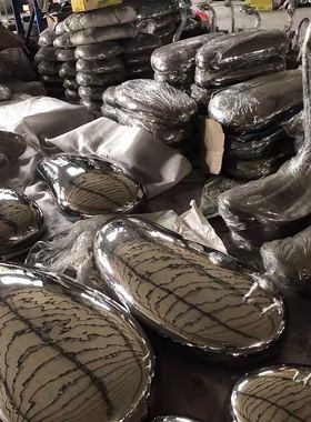 庭院不锈钢镜面落地公园草坪摆件