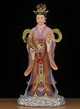 泰山娘娘神像碧霞元君泰山老奶奶居家供奉树脂桌面中式保平安摆件
