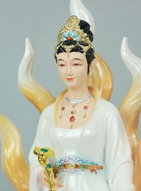 九姑娘九尾狐九尾狐娘娘神像家用客厅供奉摆件