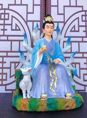 九尾狐神像家用供奉摆件树脂男狐女狐青丘女姑娘