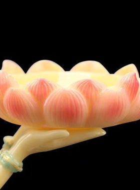 吉祥仙女供灯供佛烛台莲花灯灯酥油灯架佛灯酥油灯座长明灯佛供灯