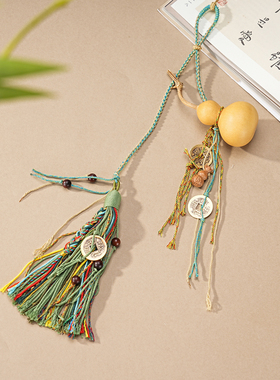 《锦络》葫芦挂饰包包蓝色挂件 汉服圆领袍配饰包挂腰饰禁步