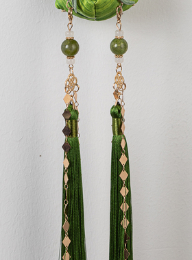 《竹叶粽》原创艾绒古风粽子香囊禁步 端午节流苏汉服配饰