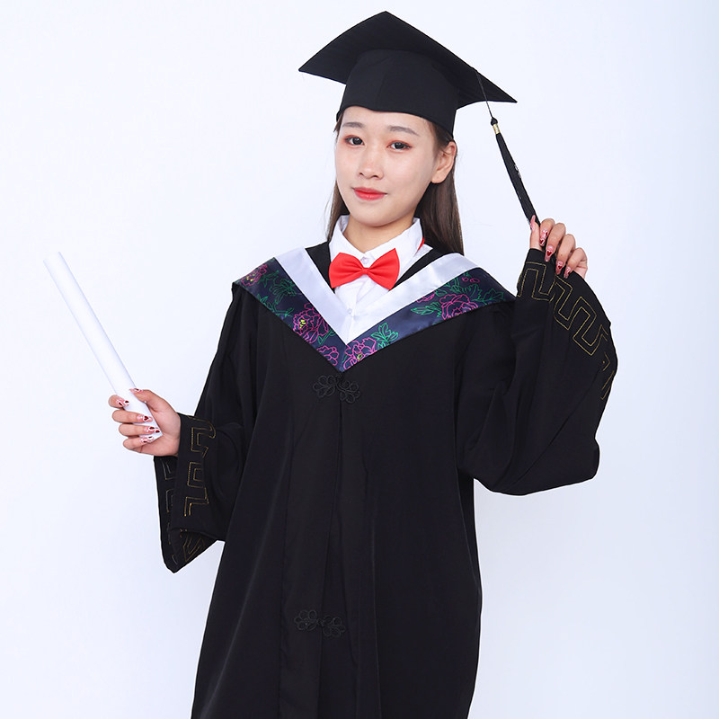 包邮学士服文理工科毕业服学士帽学士学位服垂布毕业礼服硕博士服_虎窝淘