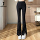 韩国高尔夫微喇叭长裤子女裤春秋装高腰加长款弹力显瘦小个子九分