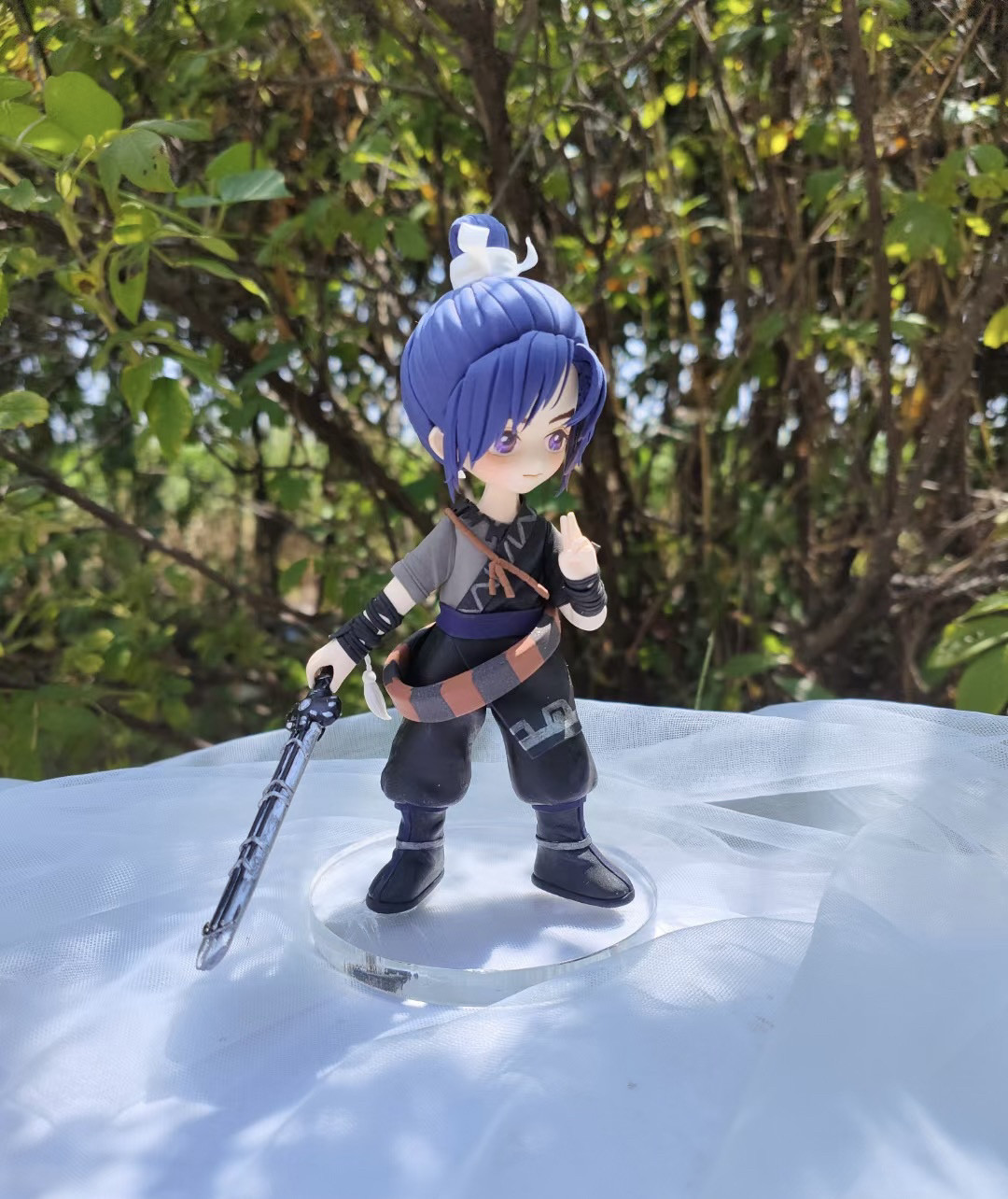 梦幻西游剑侠客青花瓷 纯手工diy 黏土手办 Q版角色定制