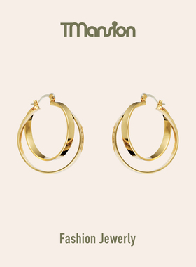 高级感耳环金属字母珍珠项链