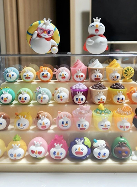 蜜雪冰城萌粒防尘手办展示盒