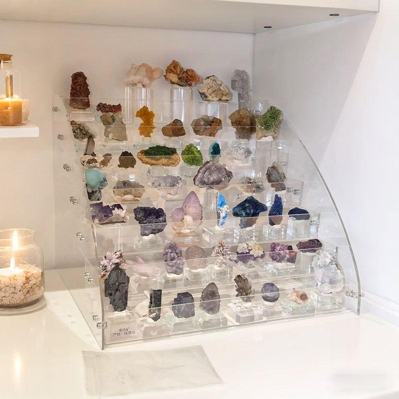 奇异石头矿石收纳架水晶体原石标本收藏分格整理盒透明宝石展示架,淘宝优惠券,粉丝福利购,淘宝优惠卷