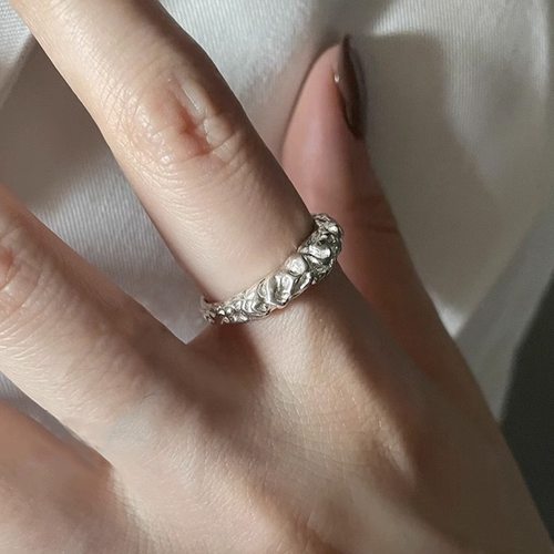 简约复古重工S925纯银戒指女不掉色指环小众设计轻奢高级感食指戒 - 图0