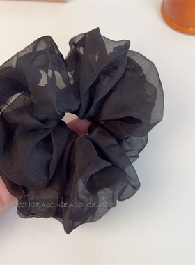 芭蕾裙摆~网纱发圈超仙蕾丝欧根纱发绳大肠圈头绳少女发饰品