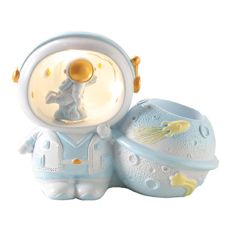 宇航员笔筒小夜灯卡通太空人书房桌面装饰送学生老师儿童生日礼物,淘宝优惠券,粉丝福利购,淘宝优惠卷