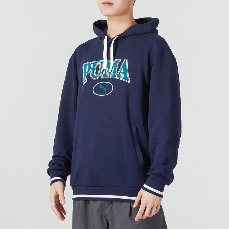 PUMA彪马连帽卫衣正品正品男装秋季新款运动服休闲外套宽松套头衫_虎窝淘