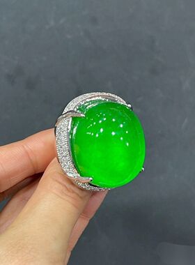 玉扳指冰种戒指 超霸气男女活口可调节 玉石指环镶嵌