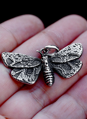 维京吊坠钛钢老鹰爪宝石头盔挂件