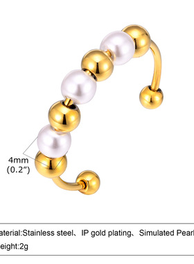 戒指开口可调节钛钢喷砂蝴蝶饰品