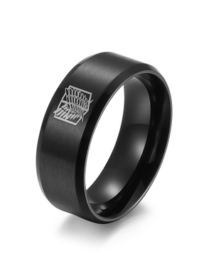 2mm周圈满钻钛钢戒指可堆叠佩戴