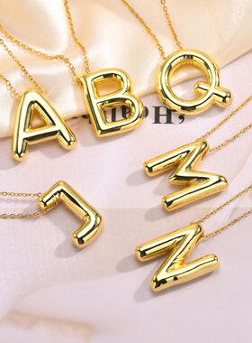 项链钛钢圆牌蝴蝶长方条三层饰品