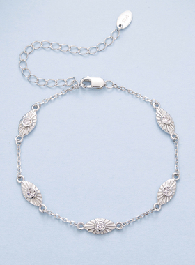 原创通体s925纯银恶魔之眼手链跨境流行幸运守护眼睛手链饰品女士