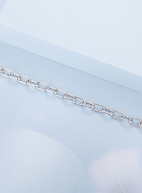 原创个性时尚锁链素银手链欧美流行s925纯银粗手链饰品个性简约