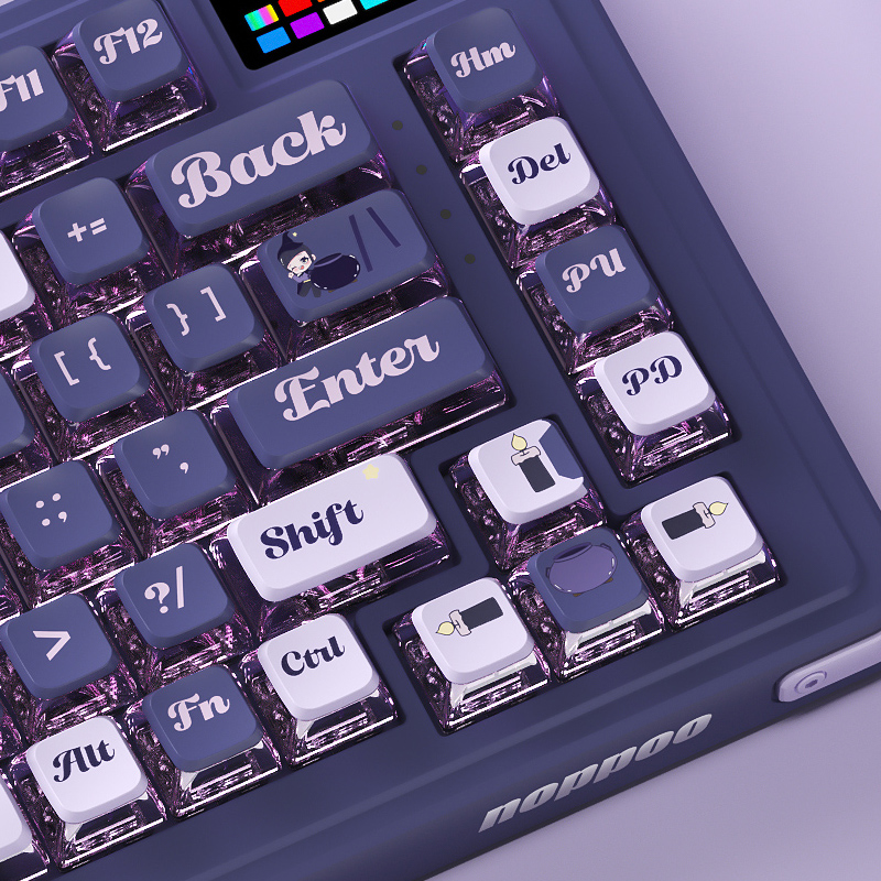 NOPPOO诺朴热升华键帽透明PBT双皮奶键帽热升华108键ASA键帽小全 - 图1