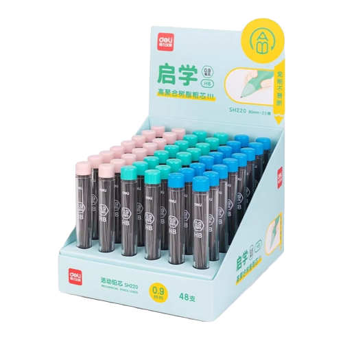 得力自动铅笔芯0.9mm不易断铅大容量自动笔铅芯HB活动铅芯小学生 - 图3