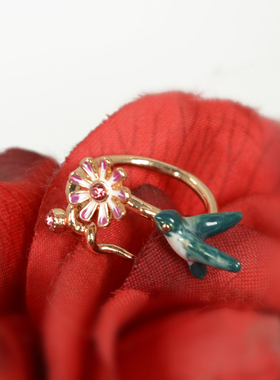 饰品开口蓝色戒指