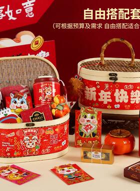 端午节竹编粽子礼品收纳篮春节年