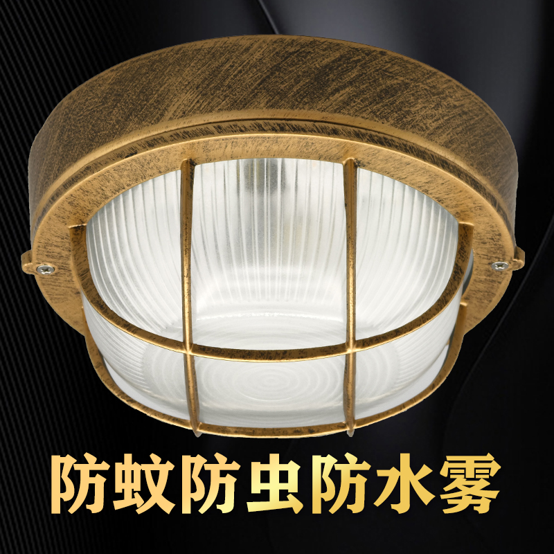 美式吸顶灯欧式创意复古工业风led阳台走廊过道玄关卧室餐厅灯具 - 图1