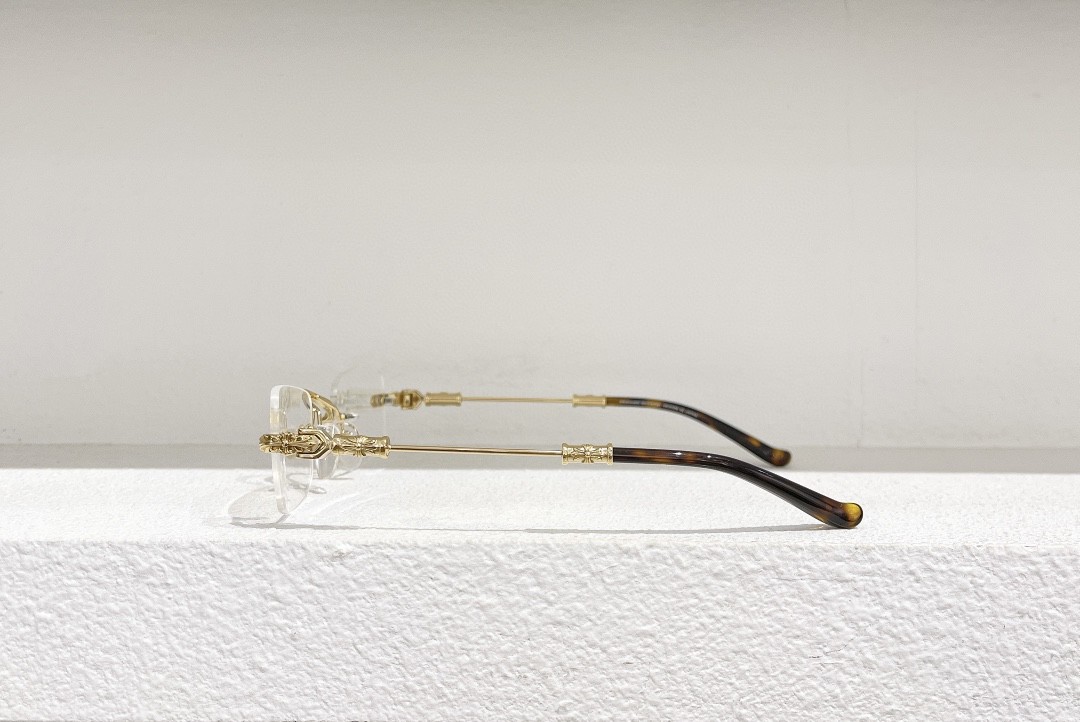 欧美明星同款金属无框眼镜近视女可配有度数防蓝光无边框复古眼睛 - 图2