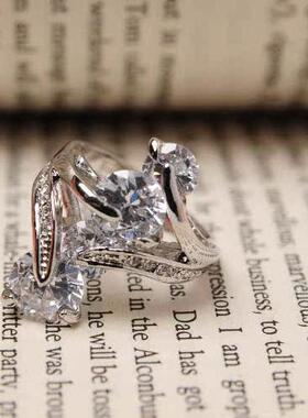 Desigual精致高级感欧美复古重工戒指环女锆石小众设计锆石百搭