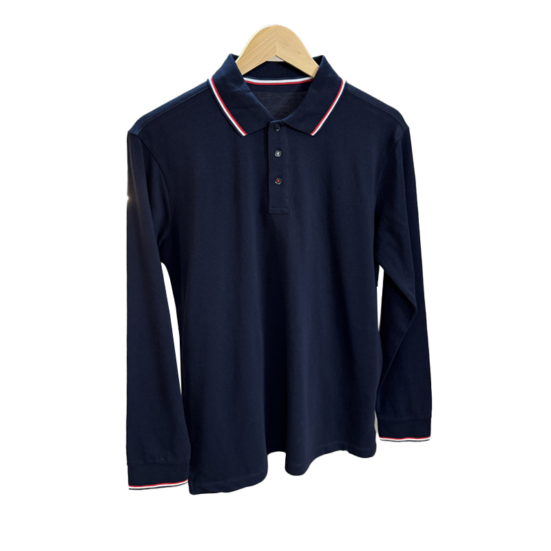 常青款！自留推荐！精梳珠地棉！秋季男士外贸撞色翻领长袖POLO衫 - 图3