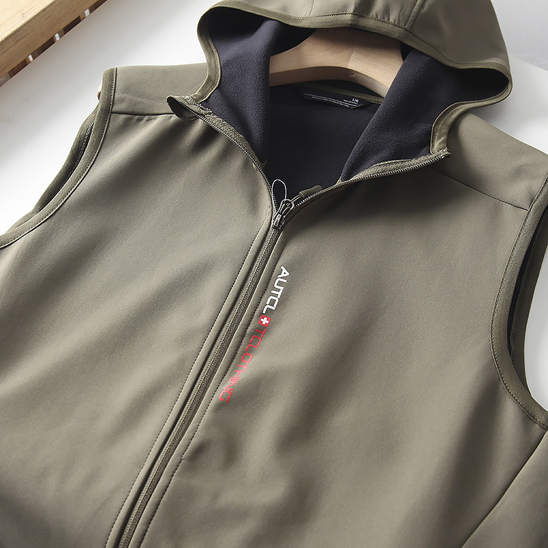 日单！户外牛货！软壳复合摇粒绒！外贸男装秋季防风连帽马甲外套,淘宝优惠券,粉丝福利购,淘宝优惠卷