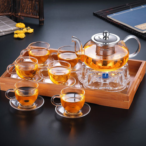 耐热玻璃茶壶单壶家用不锈钢过滤泡茶壶加厚小号水果花茶壶红茶具 - 图2