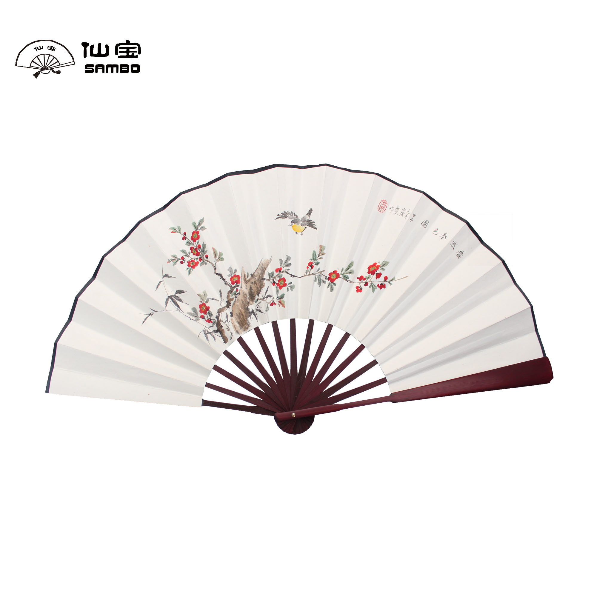 仙宝手绘工艺宣纸折扇 礼品手绘扇子 王关甫扇画作品 10寸 包邮