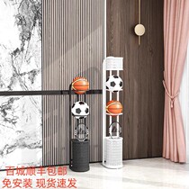 Basketball containing shelf Home Ball Volleyball Badminton Badminton Racket childrens basket Basket Fitness Equipment Tidying Shelf