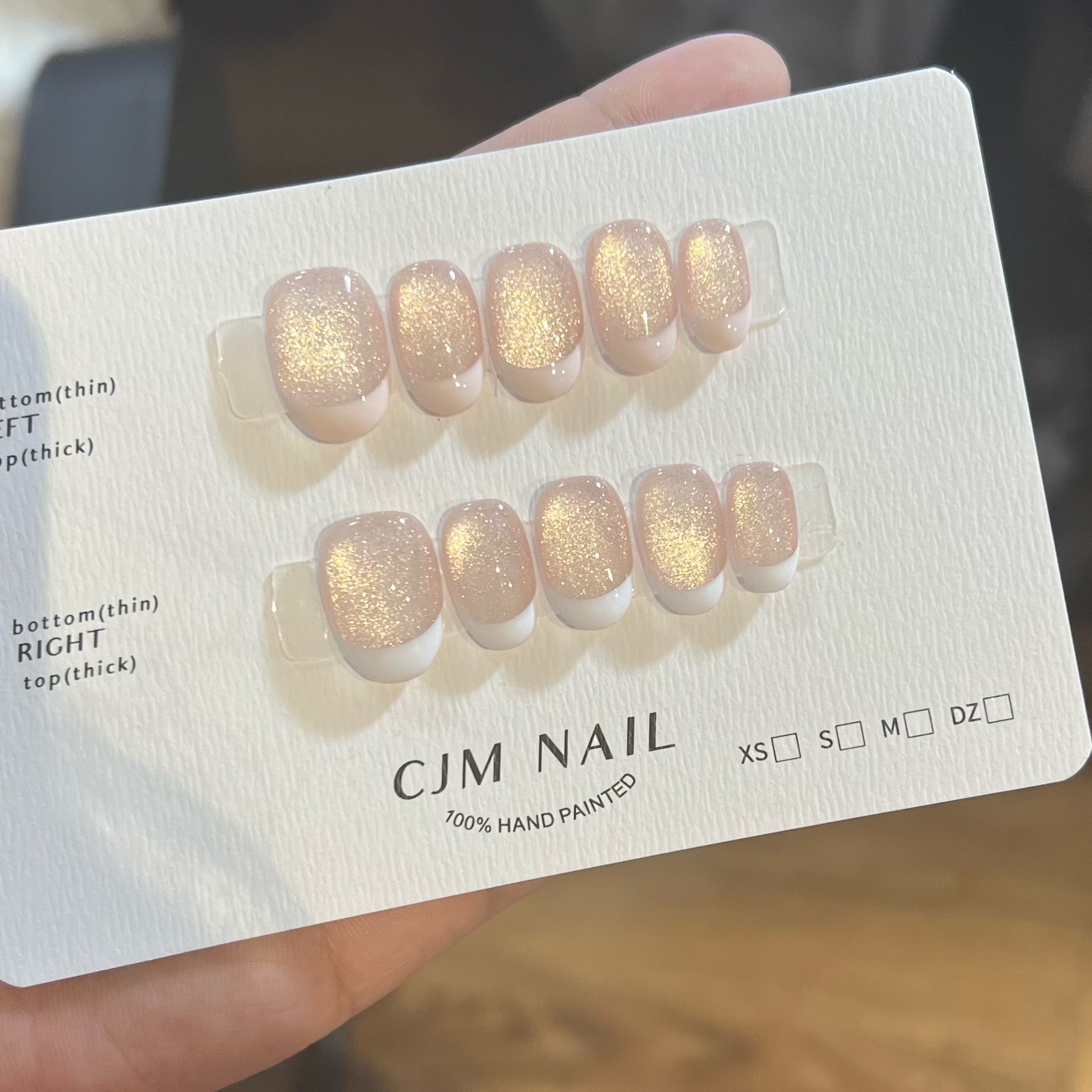 纯手工法式鎏金美甲穿戴甲猫眼秋冬2025短甲显白可爱贴片假指甲,淘宝优惠券,粉丝福利购,淘宝优惠卷