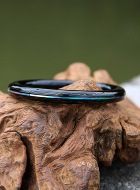 非遗大漆螺钿手工细圆条手镯