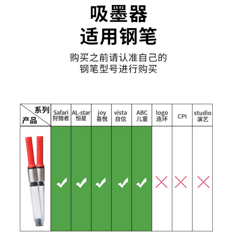 包邮适用德国原装lamy吸墨器凌美钢笔狩猎者 恒星Z28旋转式上墨器 - 图3