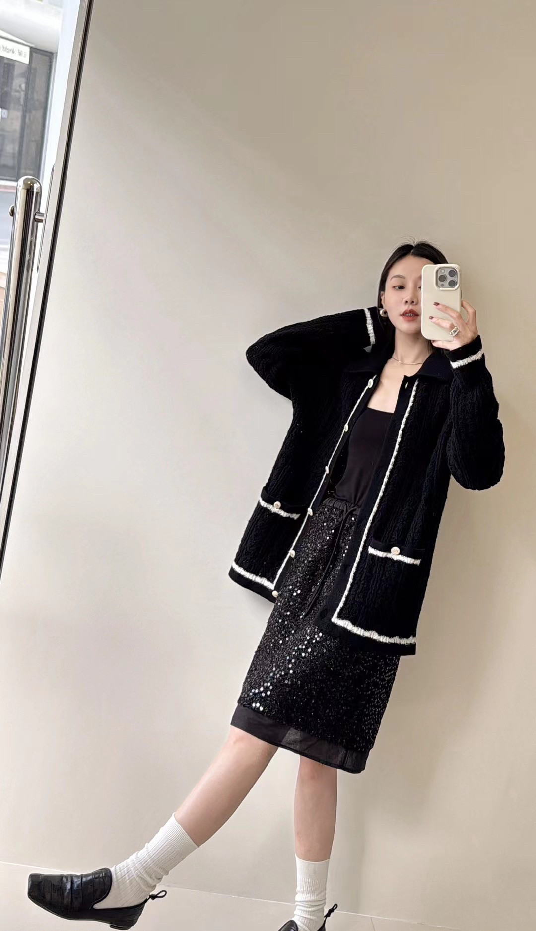 小香风2025秋季新款法式羊毛轻奢镂空针织开衫女宽松显瘦毛衣外套,淘宝优惠券,粉丝福利购,淘宝优惠卷