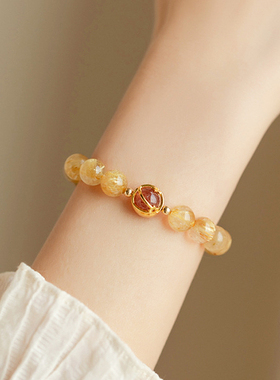 金发晶手链手串水晶女生